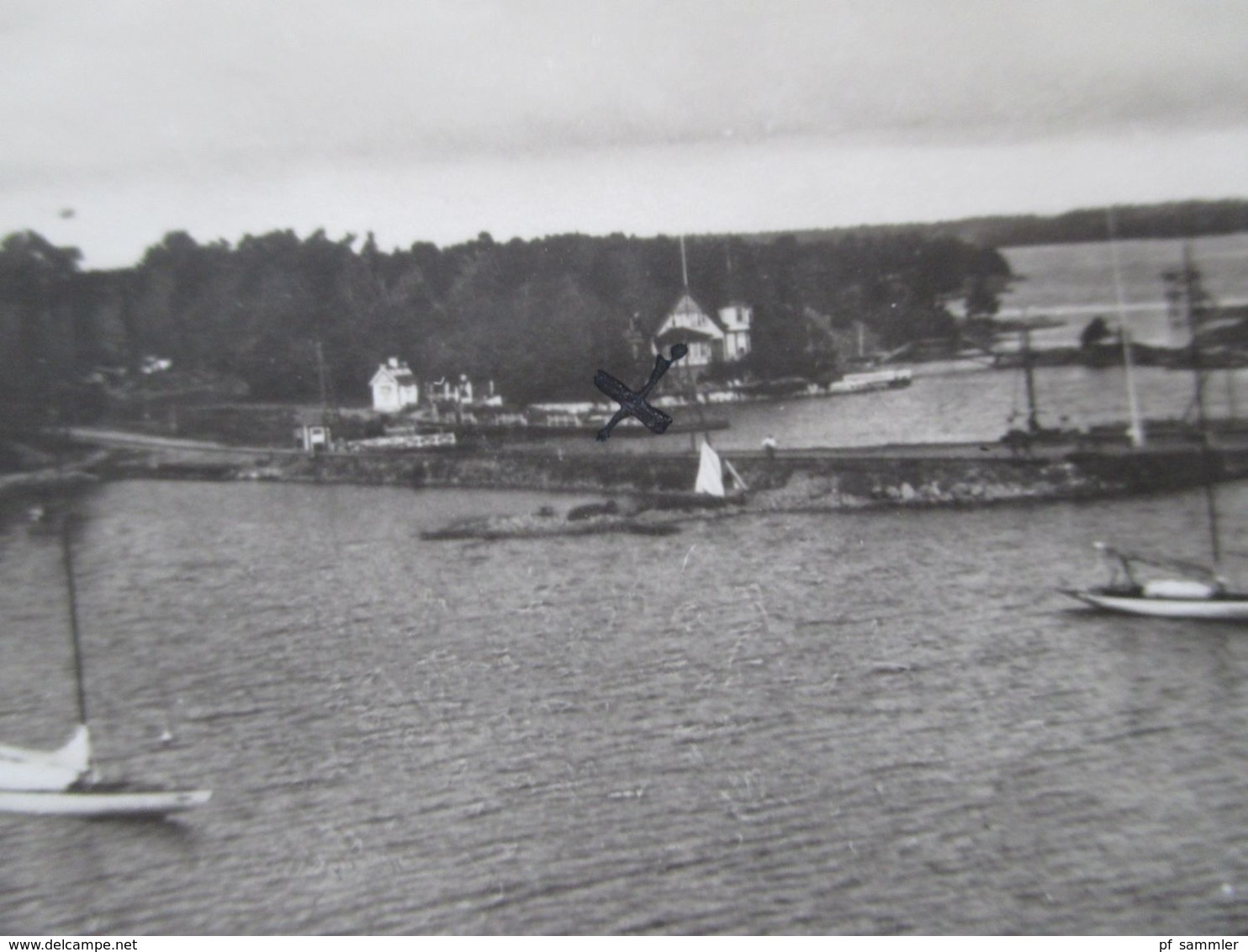 Schweden Echtfoto AK 1932 Utsikt över Kajen Och Badhusholmarna Arkösund - Suède