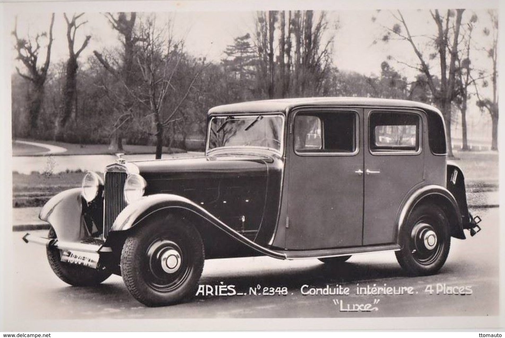 ARIES Automobile  -  Conduite Intérieure  -  4 Places 'Luxe' 10/50  -  15x10cms PHOTO - Voitures De Tourisme