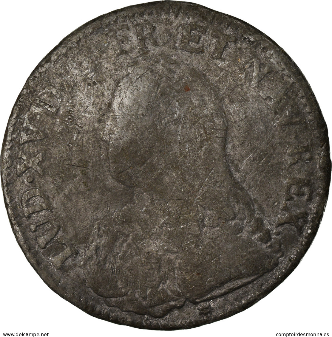 Monnaie, France, Louis XV, Ecu, 1727, Caen, Faux D'époque, TB, Argent, KM:486.5 - Variétés Et Curiosités