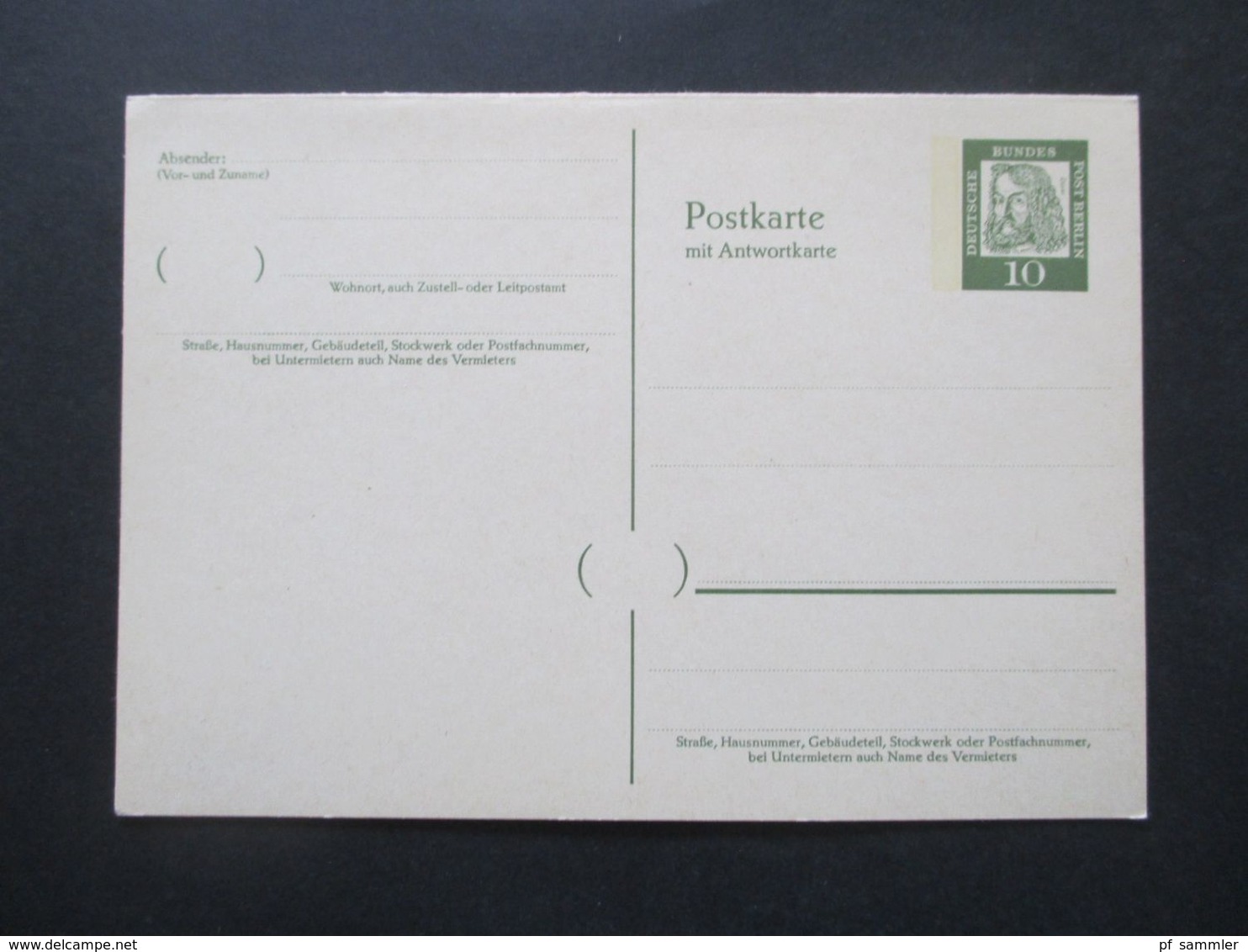 Berlin 1961 Bedeutende Deutsche Ganzsachen / Doppelkarte P 54 Und P 55 Ungebraucht - Lettres & Documents