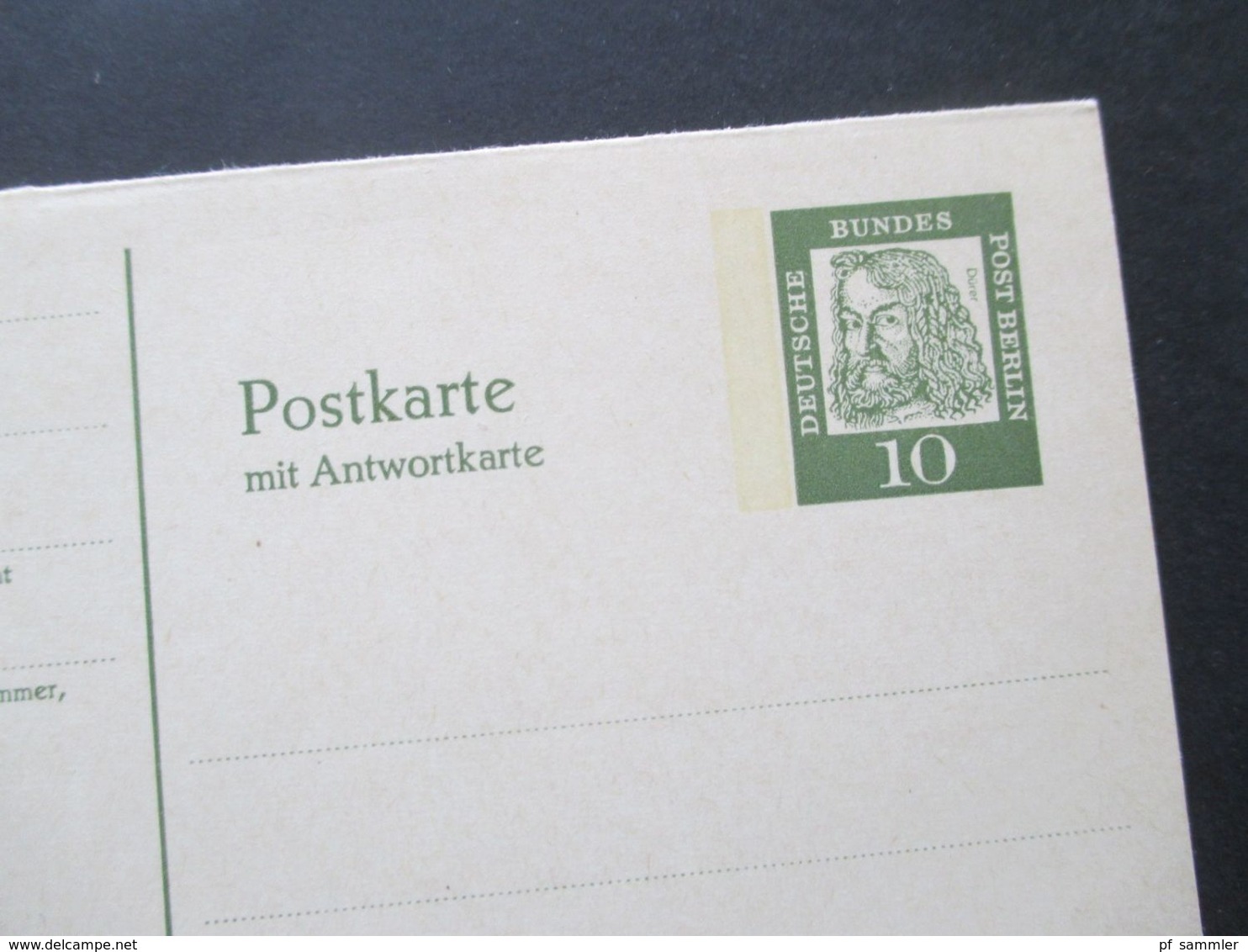 Berlin 1961 Bedeutende Deutsche Ganzsachen / Doppelkarte P 54 Und P 55 Ungebraucht - Storia Postale