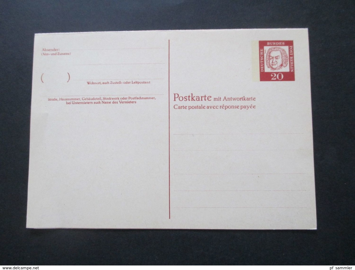 Berlin 1961 Bedeutende Deutsche Ganzsachen / Doppelkarte P 54 Und P 55 Ungebraucht - Storia Postale