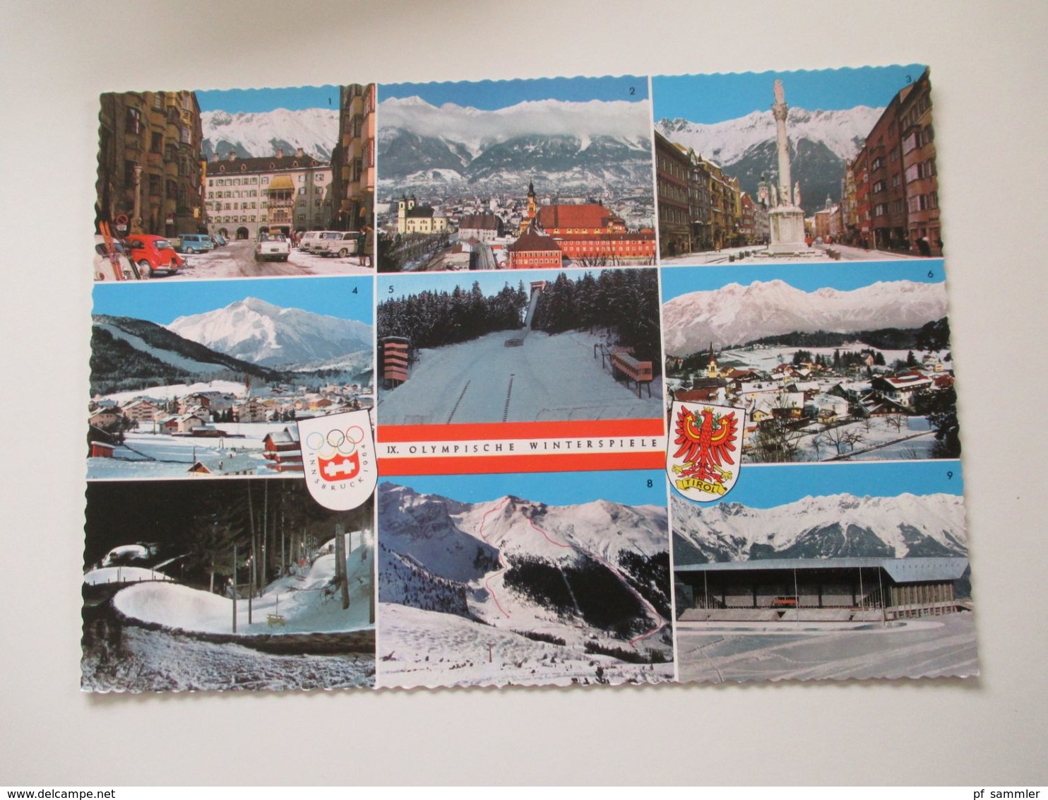 Österreich 1961 Und 1964 Z. B. Winterspiele 3 Riesen Postkarten Mit Vielen Marken Und Sonderstempel - Briefe U. Dokumente