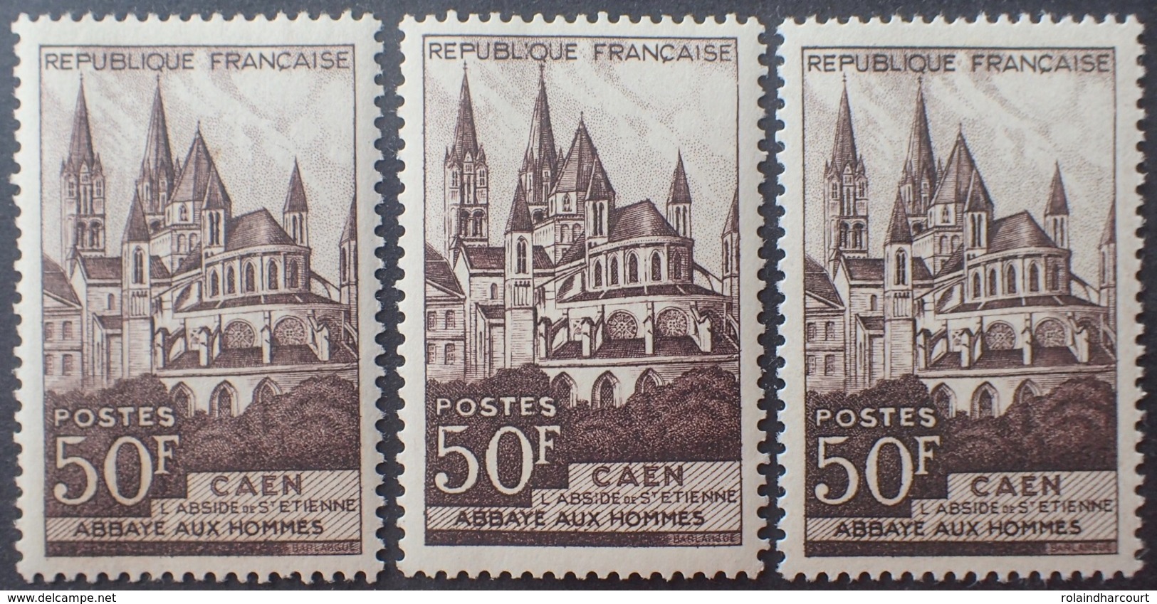 R1949/2034 - 1951 - ABBAYE AUX HOMMES / CAEN - N°917 Brun Clair à Brun Foncé NEUFS** - Cote (2020) : 18,00 € - Unused Stamps