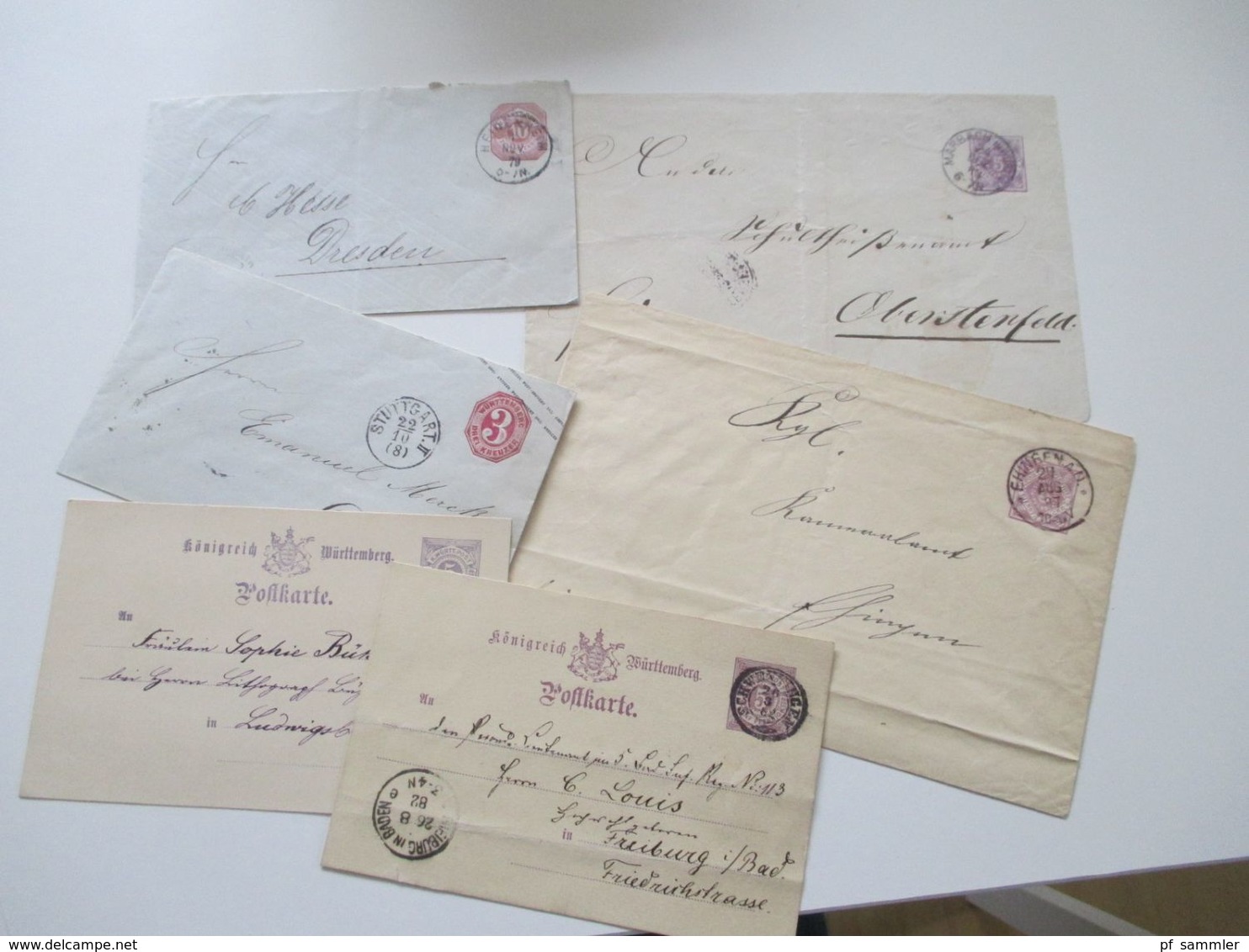 Altdeutschland Württemberg Ab 1879 Ganzsachen / Umschläge Gebraucht Und Ungebraucht - Postal  Stationery