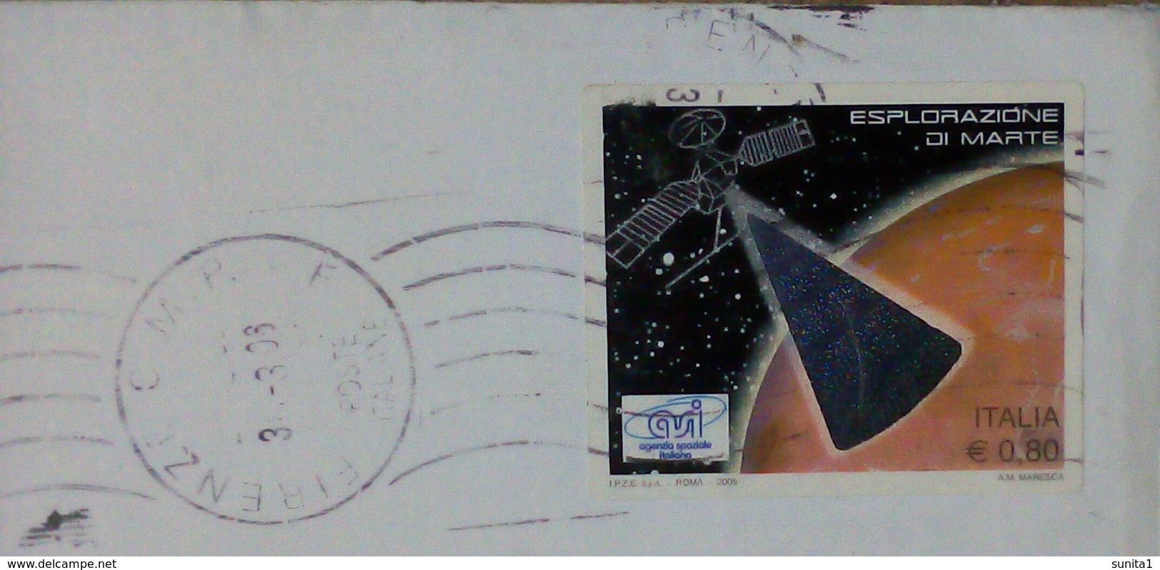 Solar System, Mars, Planet, Hologram, Holographic Stamp, Odd Stamp, Oddities, Astronomy, Italy - Holograms