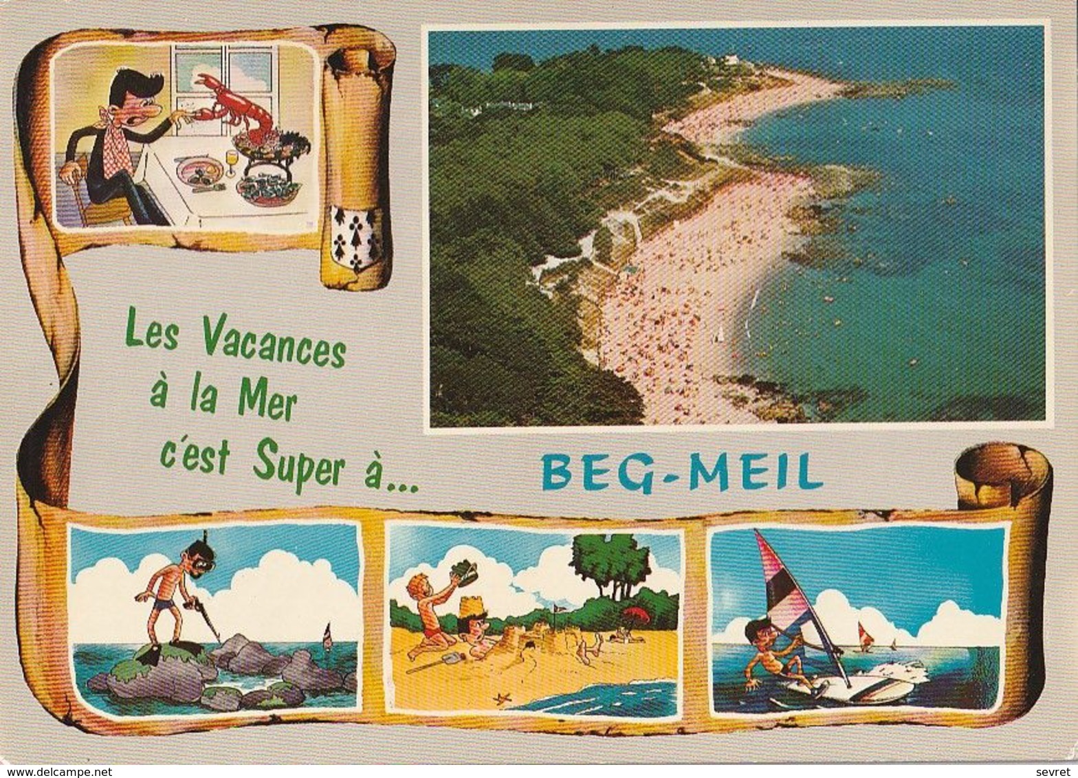 BEG-MEIL. -  Les Vacances à La Mer C'est Super. CPM - Beg Meil