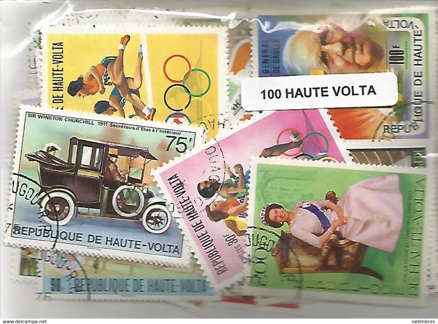 Lot 100 Timbres De Haute Volta - Haute-Volta (1958-1984)