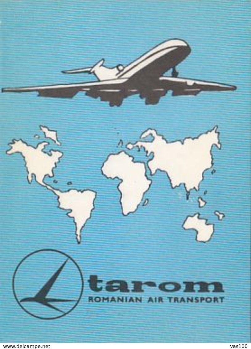 87747- PLANE, TAROM AIR TRANSPORT COMPANY, POCKET CALENDAR, 1984, ROMANIA - Petit Format : 1981-90