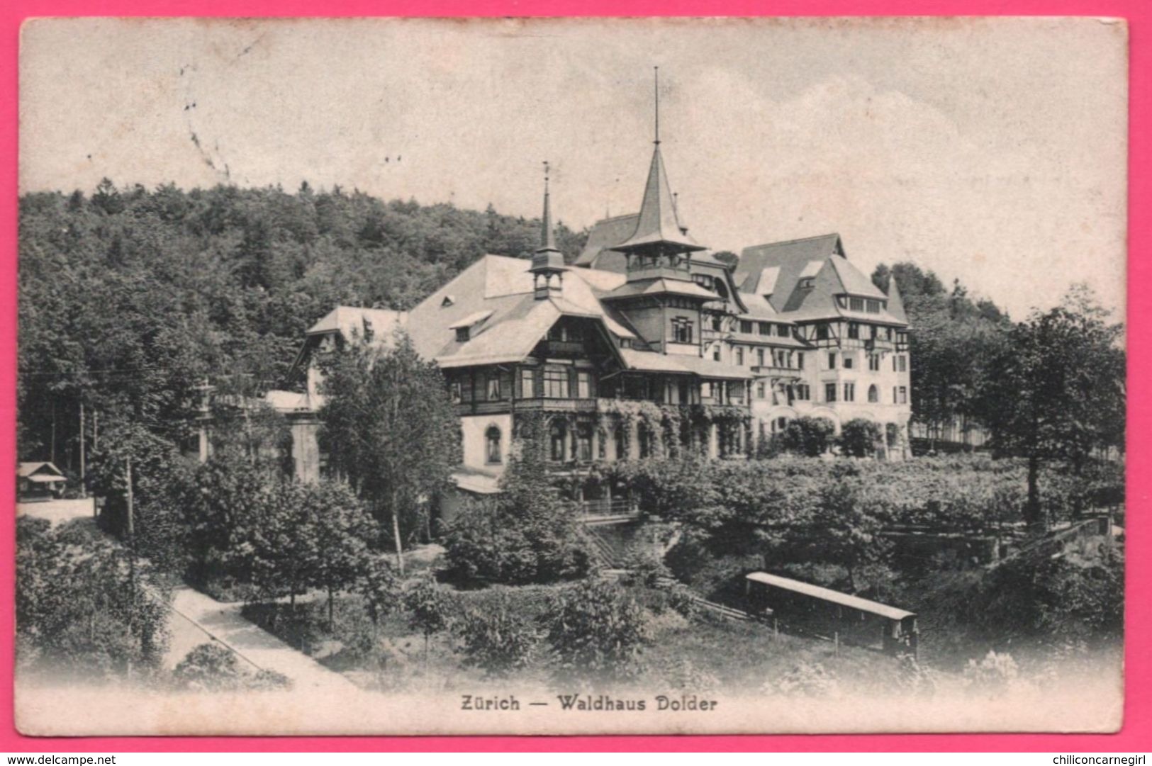 Zurich - Waldhaus Dolder - Tramway - Oblit. Cercle 746 - Edit. CARL KÜNZLI TOBLER - 1911 - Wald