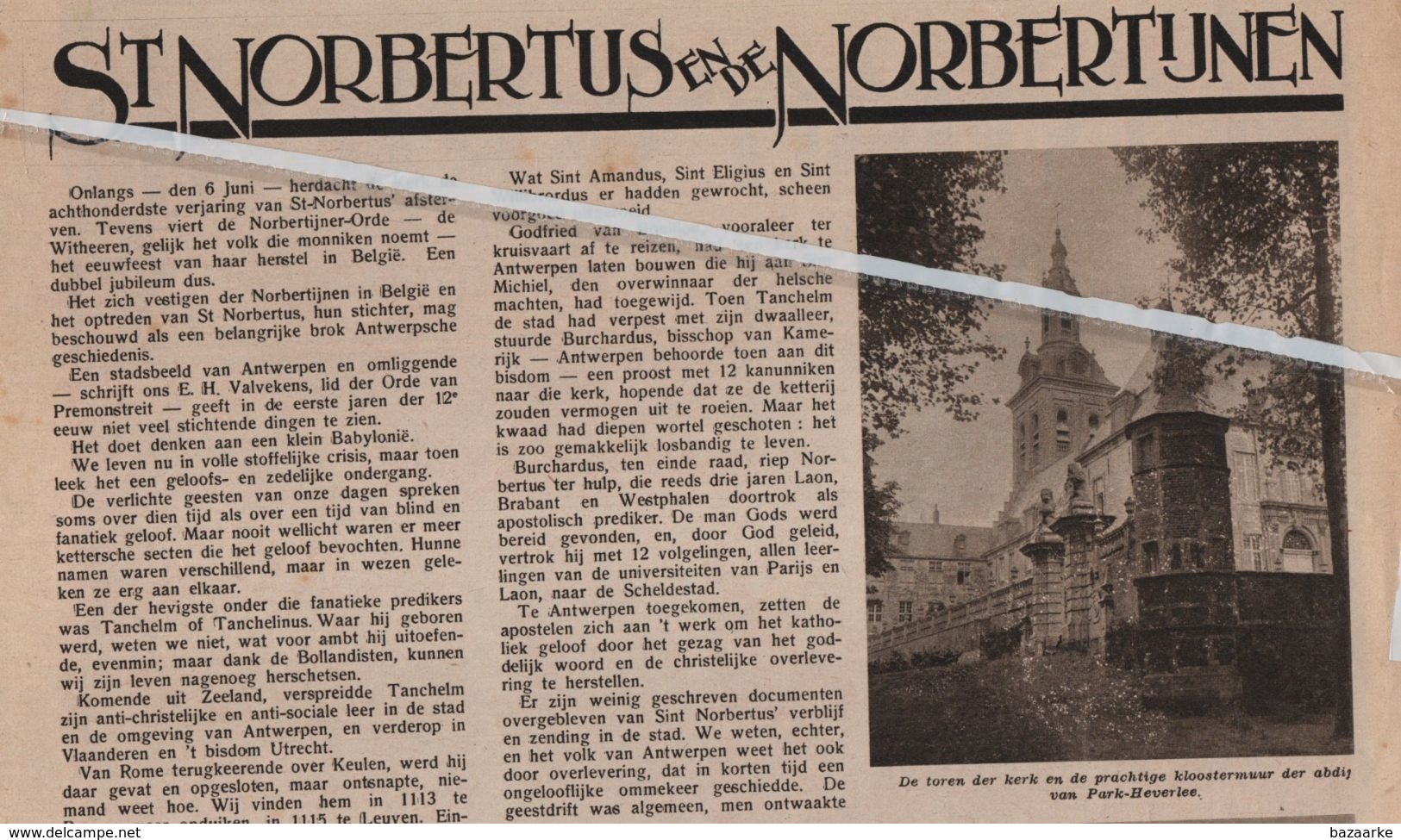 ST.NORBERTUS EN DE NORBERTIJNEN..1934..TONGERLOO/PARK-HEVERLEE/AVERBODE/GRIMBERGEN / ABDIJ LEFFE/MICHIELS ABDIJ ANTWERPE - Non Classificati