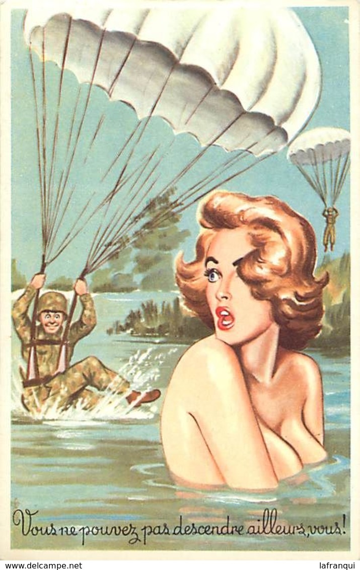 Themes Div-ref EE969 -illustrateurs -illustrateur Carriere Louis  -humour- Parachutistes Et Pin Up - Pinup - - Carrière, Louis