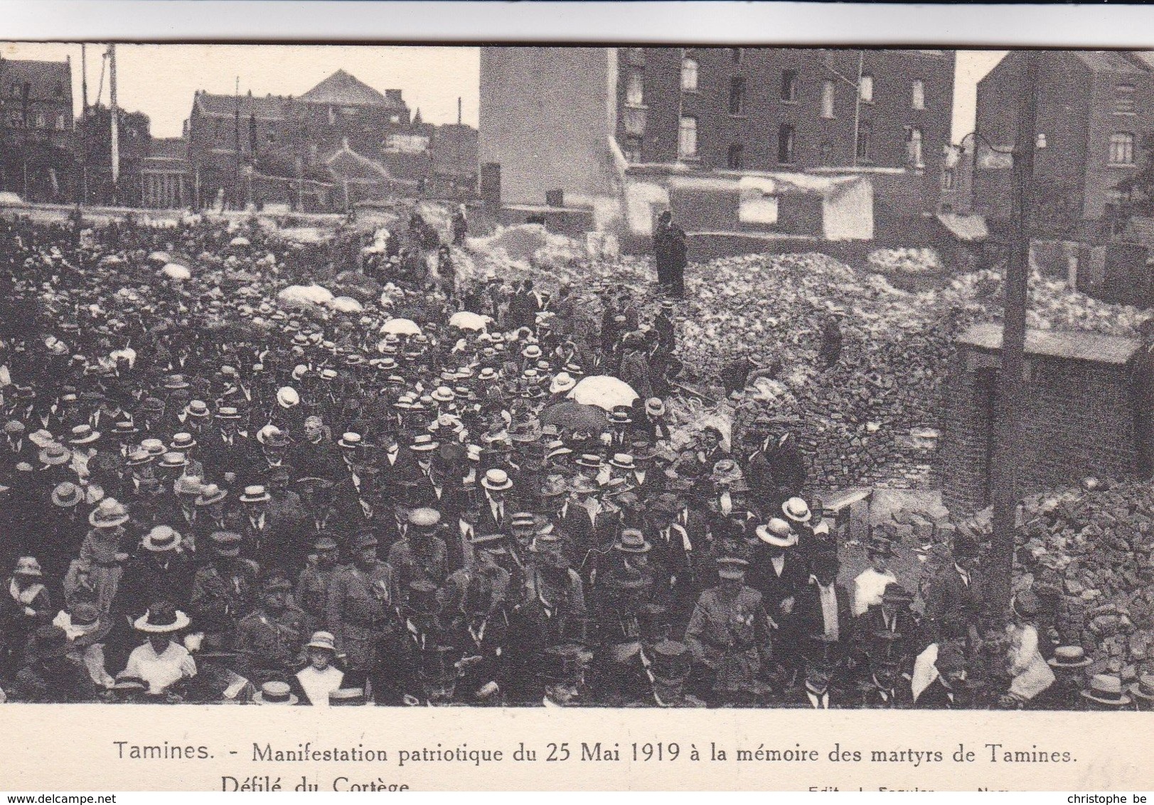 Temse, Tamines, Manifestation Patriotique Du 25 Mai 1919 à La Mémoire Des Martyrs De Tamines (pk69654) - Temse