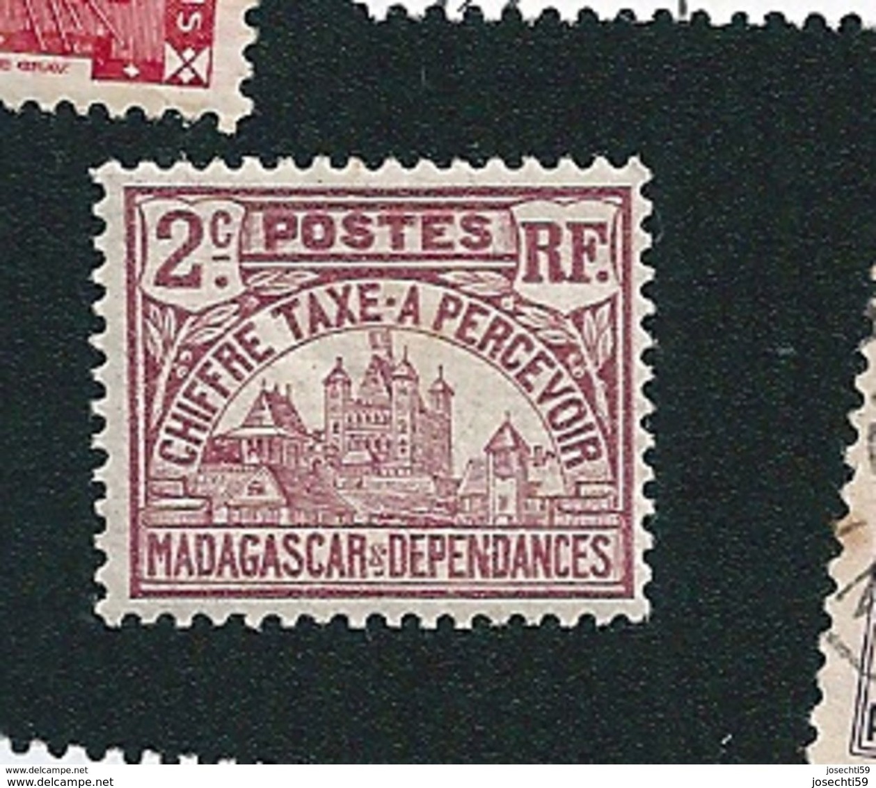 N° 8 Chiffre Taxe Timbre Madagascar  DÉPENDANCE  (1908)  Neuf - Portomarken