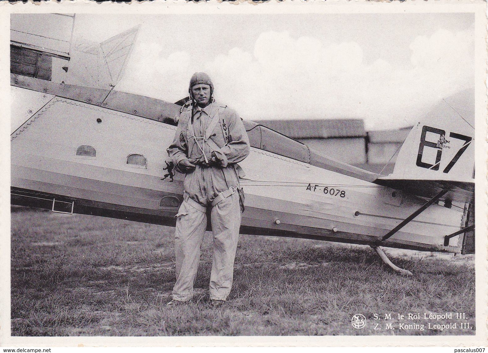 B01-136 - Carte Postale De S.m. Le Roi Léopold III - Propagande Aéronautique Du 15-03-1938 - COB 467 - 1934-1951