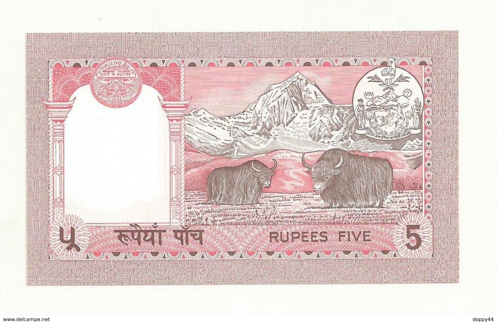 BILLET  NEUF NEPAL  5 ROUPEE  SUPERBE CRAQUANT. - Nepal