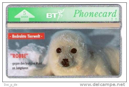 UK - Great Britain - BT - Robbe - Seal - Animal - Bedrohte Tierwelt - 5 Units - Limited Edition 302E - BT Emissions Etrangères