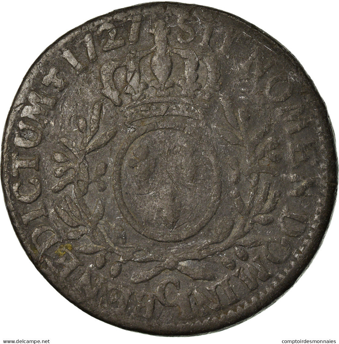 Monnaie, France, Louis XV, Ecu, 1727, Caen, Faux D'époque, TB, Argent, KM:486.5 - Varietà E Curiosità