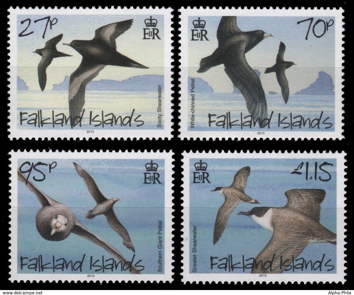 Falkland 2010 - Mi-Nr. 1110-1113 ** - MNH - Vögel / Birds - Falkland