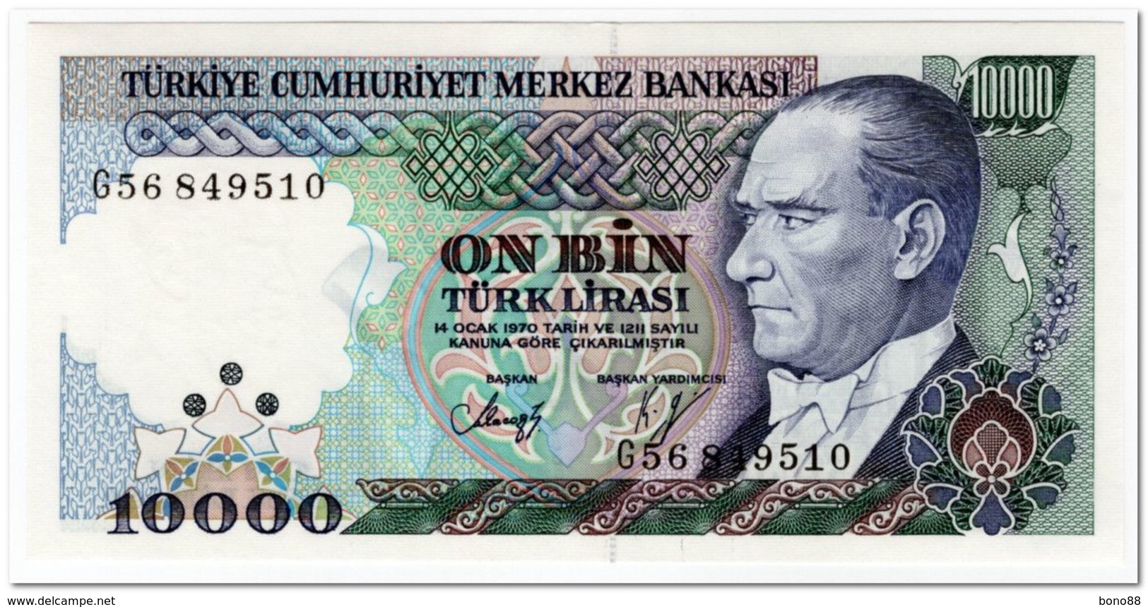 TURKEY,10000 LIRA,1982,P.199,UNC - Türkei
