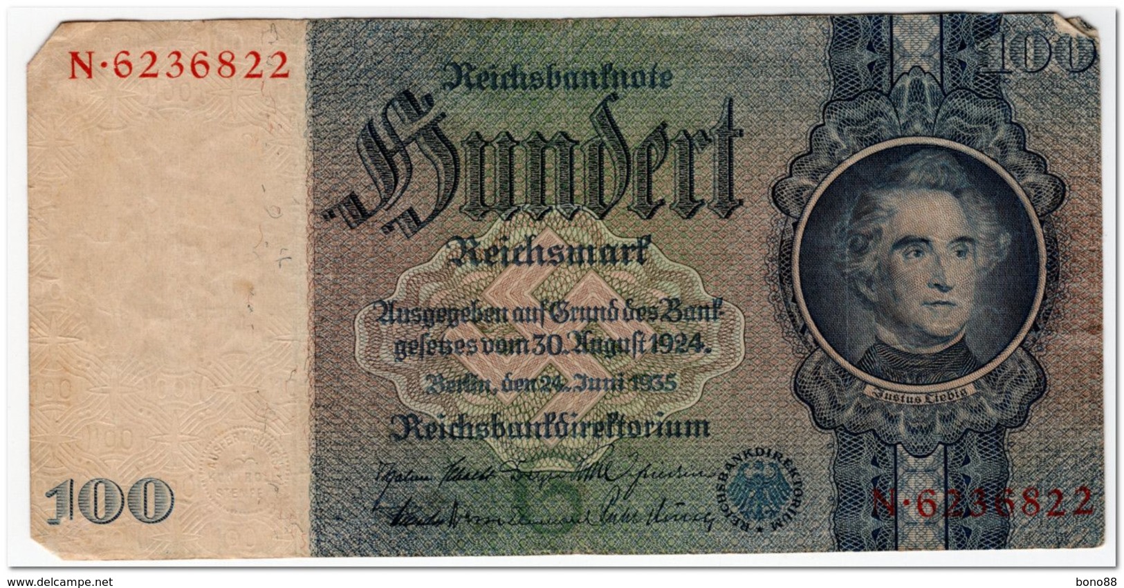 GERMANY,100 REICHSMARK,1935,P.183,VF - 50 Reichsmark