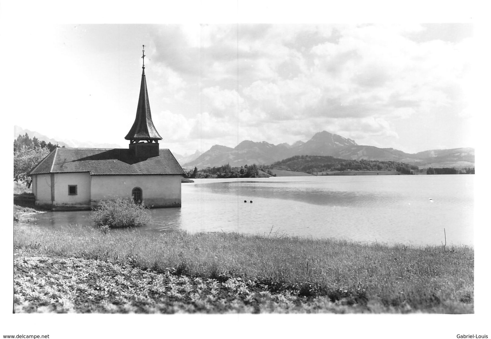 Carte-Photo: Chapelle Pont-La-Ville - Lac De Gruyère - Photo Glasson  (~15 X 10 Cm) - Chapelle