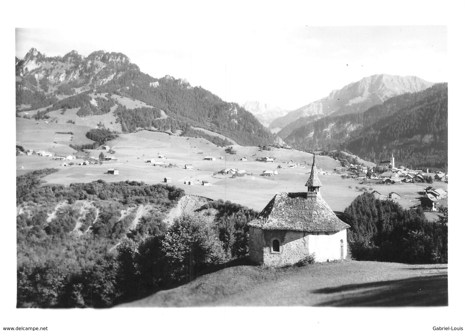 Carte-Photo:  Chapelle La Trinité Cerniat - Photo Glasson   (~15 X 10 Cm) - Cerniat 