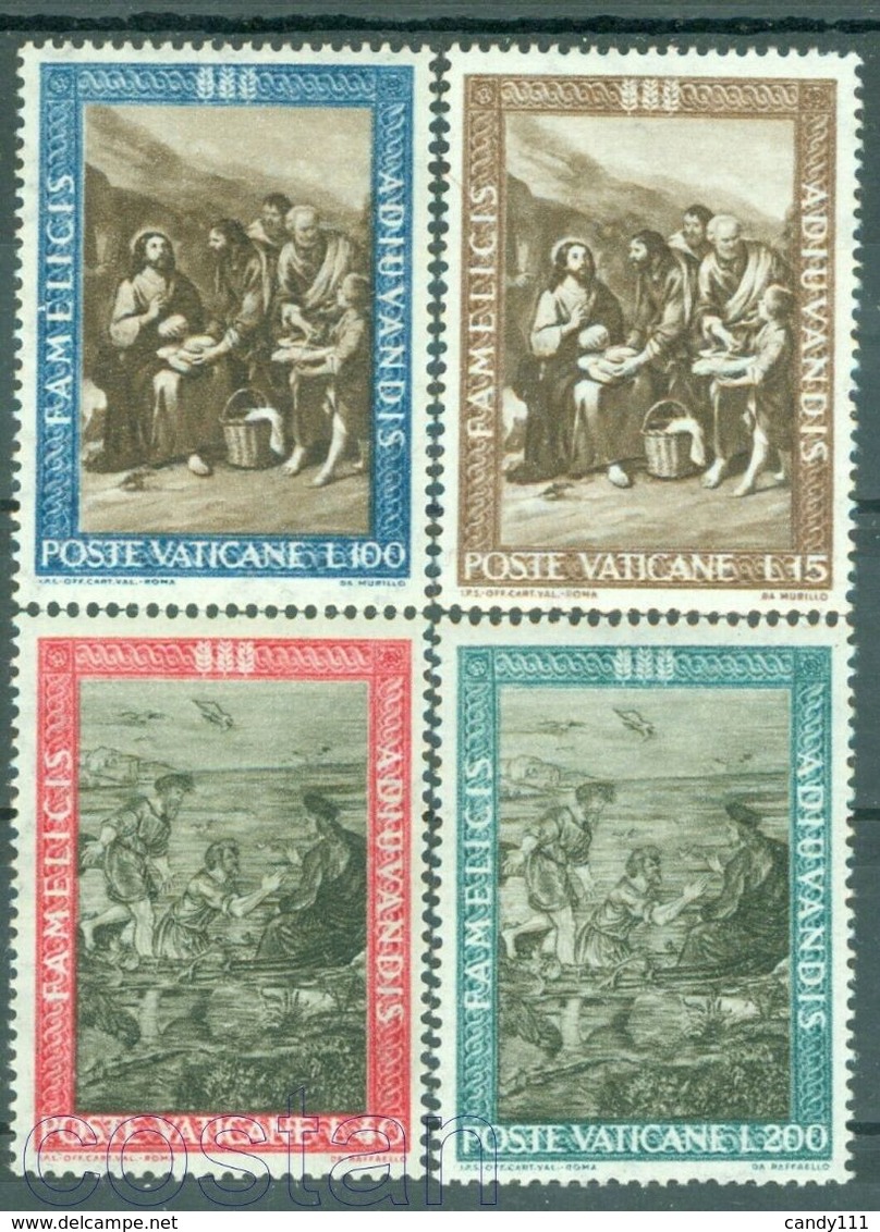 1963 Campaign Against Hunger. Miracle Of The Loaves By Raffael/ Fish/ Murillo, Vatican,  Mi. 423, MNH - Tegen De Honger