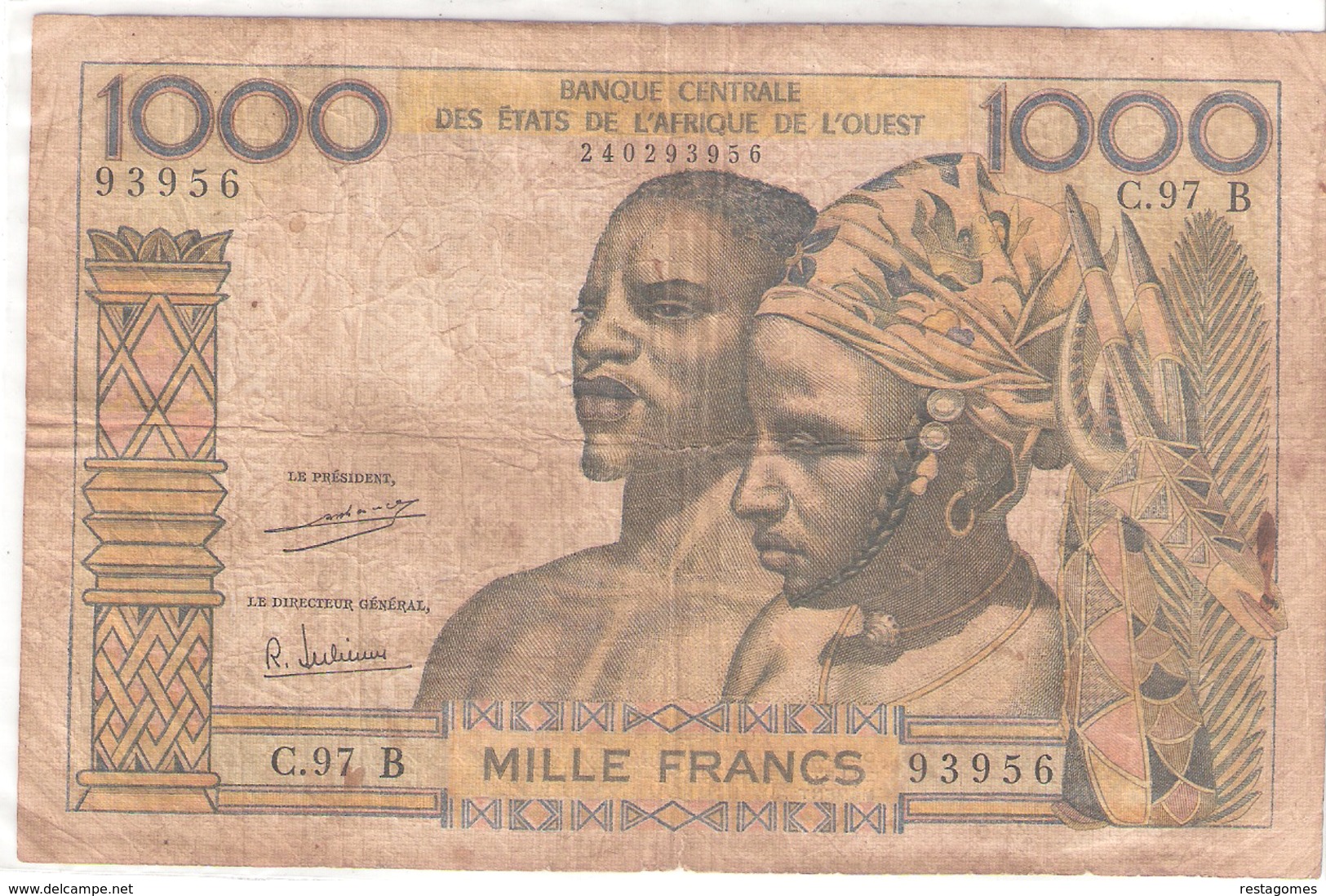 1000-FRANCS-BANQUE-CENTRALE - Estados De Africa Occidental