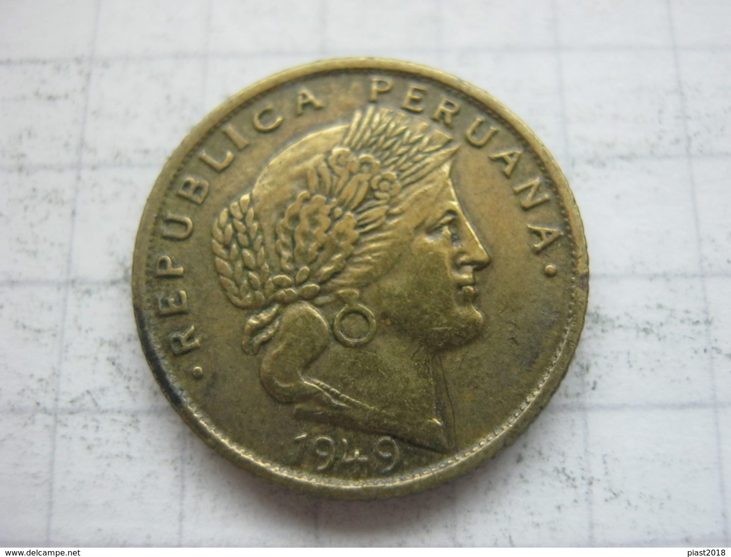 Peru , 5 Centavos 1949 - Perú