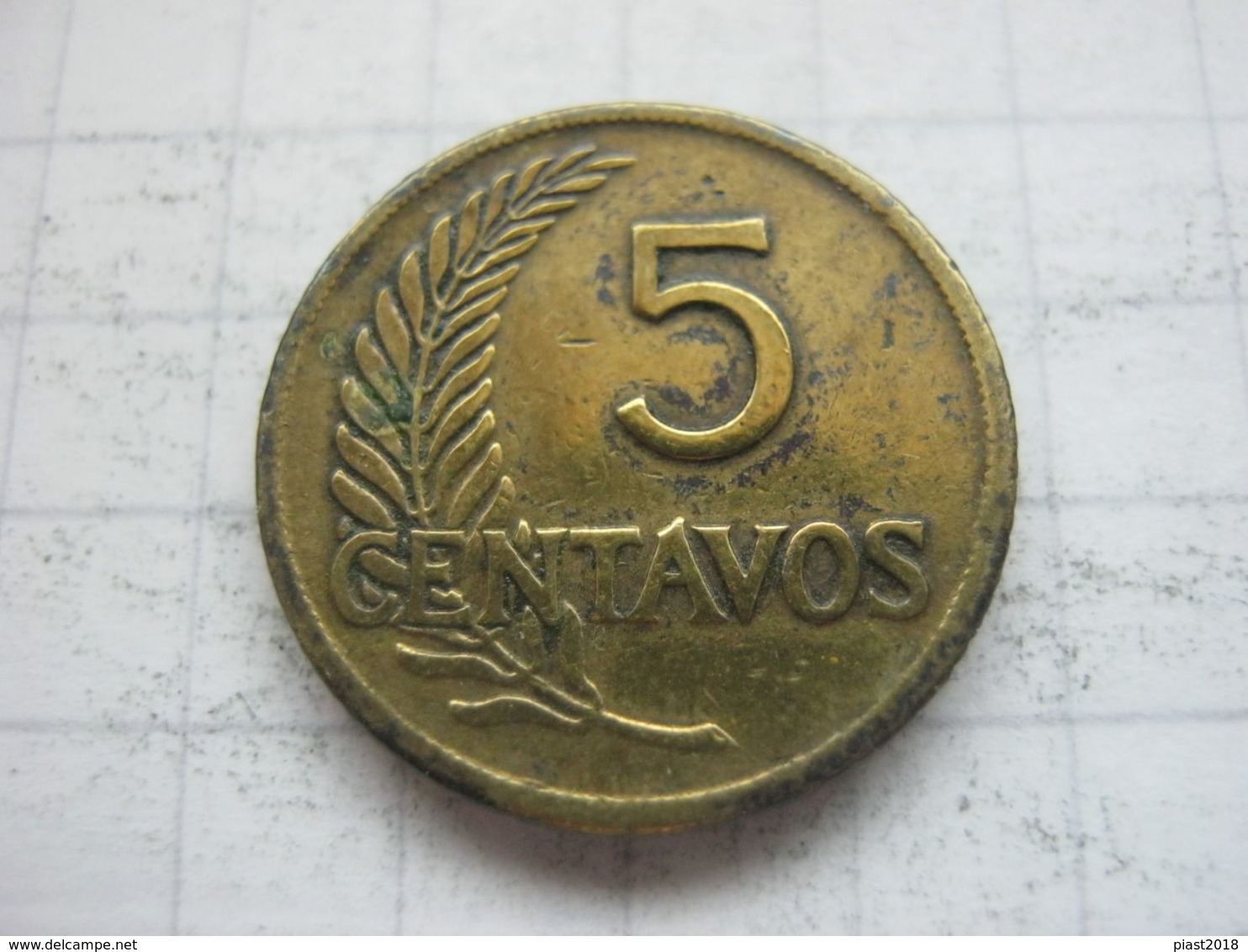 Peru , 5 Centavos 1949 - Perú