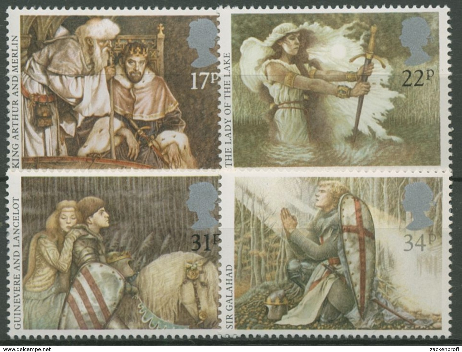 Großbritannien 1985 Britische Sagen: König Artus, Excalibur 1039/42 Postfrisch - Unused Stamps