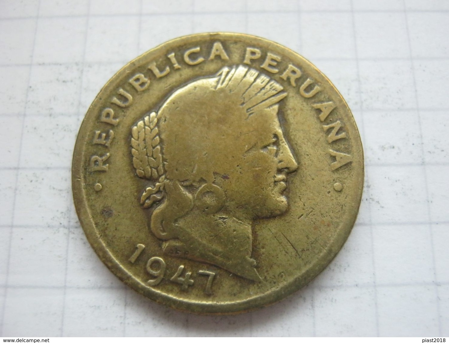 Peru , 20 Centavos 1947 - Perú