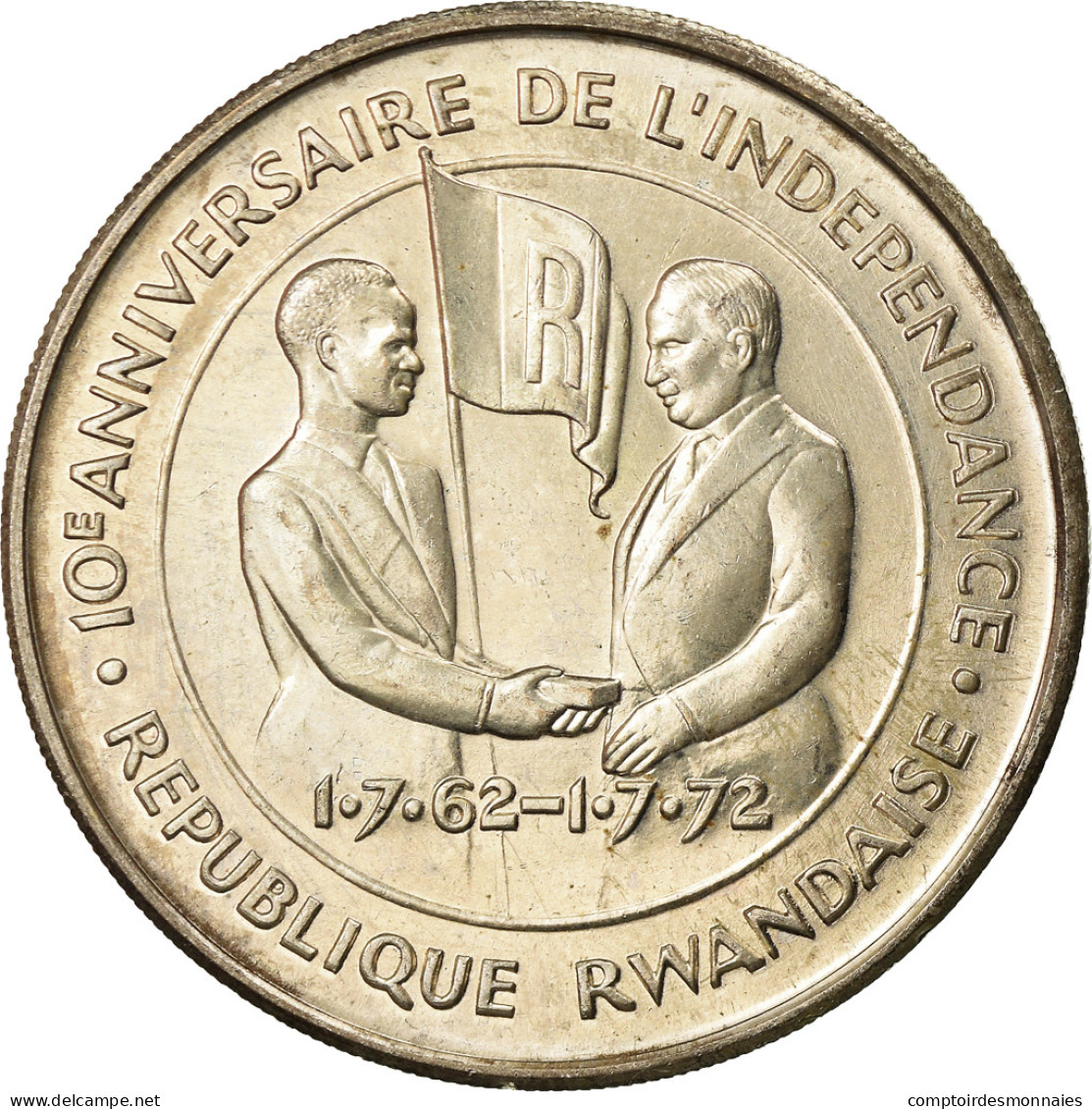 Monnaie, Rwanda, 200 Francs, 1972, SUP+, Argent, KM:11 - Rwanda