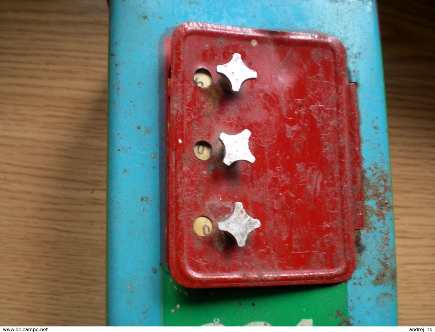 Old Tin children's cash register Money Box toy