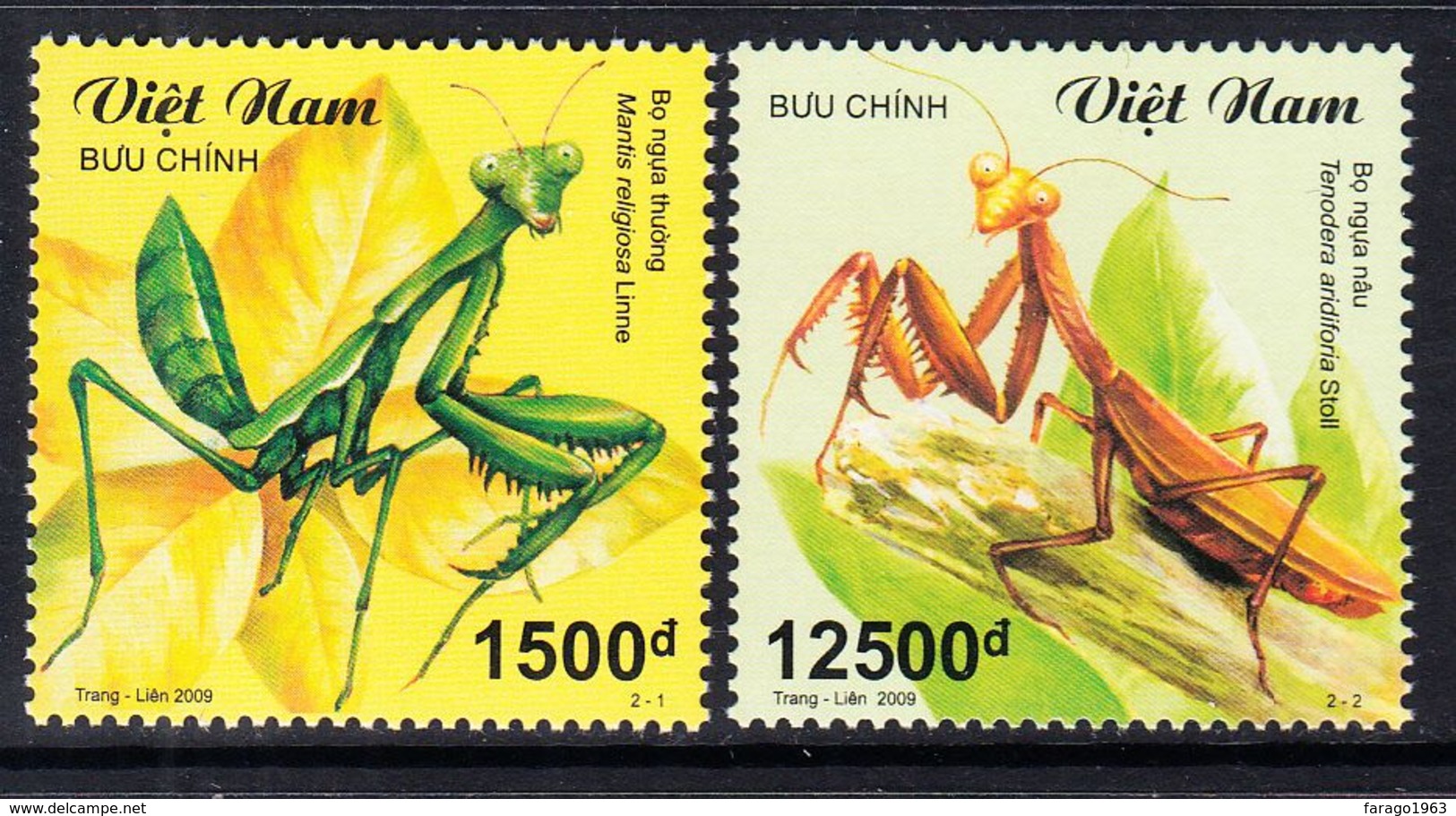 2009 Vietnam Insects Complete Set Of 2 MNH - Vietnam