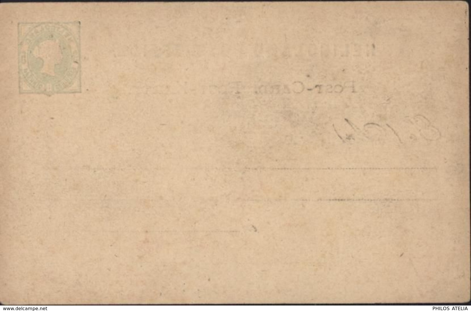 Heligoland Post Office Post Card Entier 3 Farthings 5 Pf Victoria En Relief Gauffrée Vert Neuf - Heligoland (1867-1890)