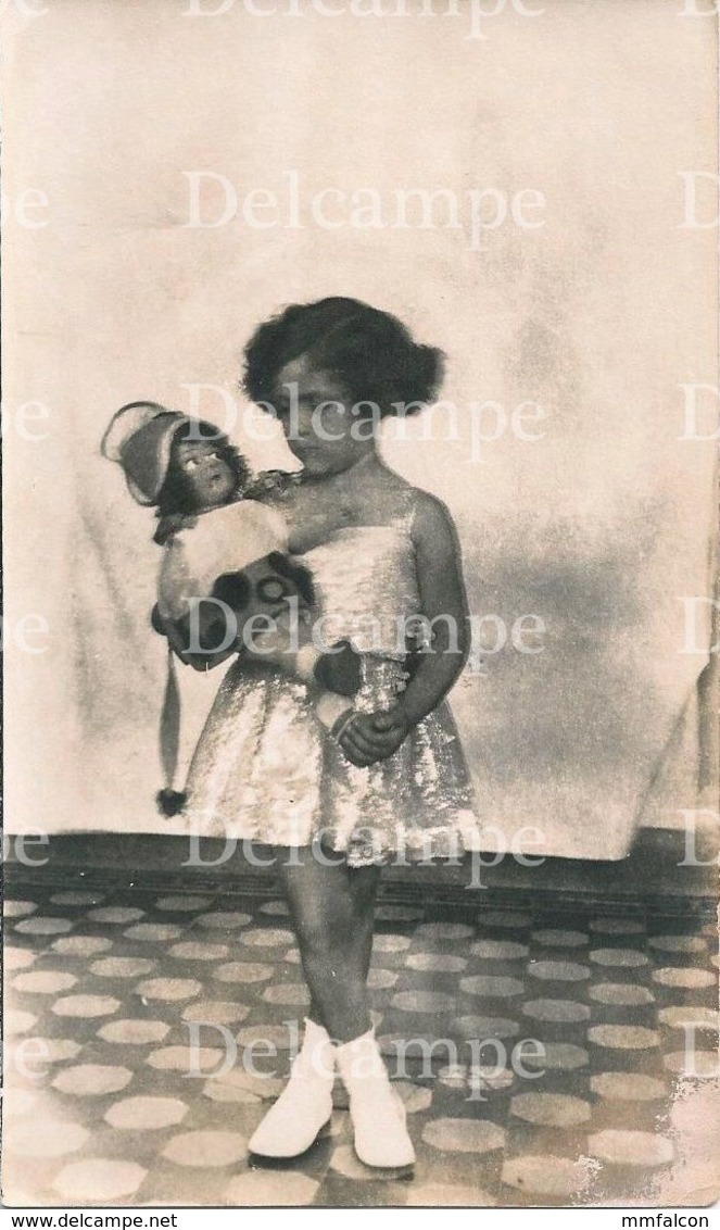 Cute GIRL FILLE And Her DOLL  Looking Each Other In The Eye / POUPÉE Se Regardant Dans Les Yeux - Photo 1940' - Anonymous Persons