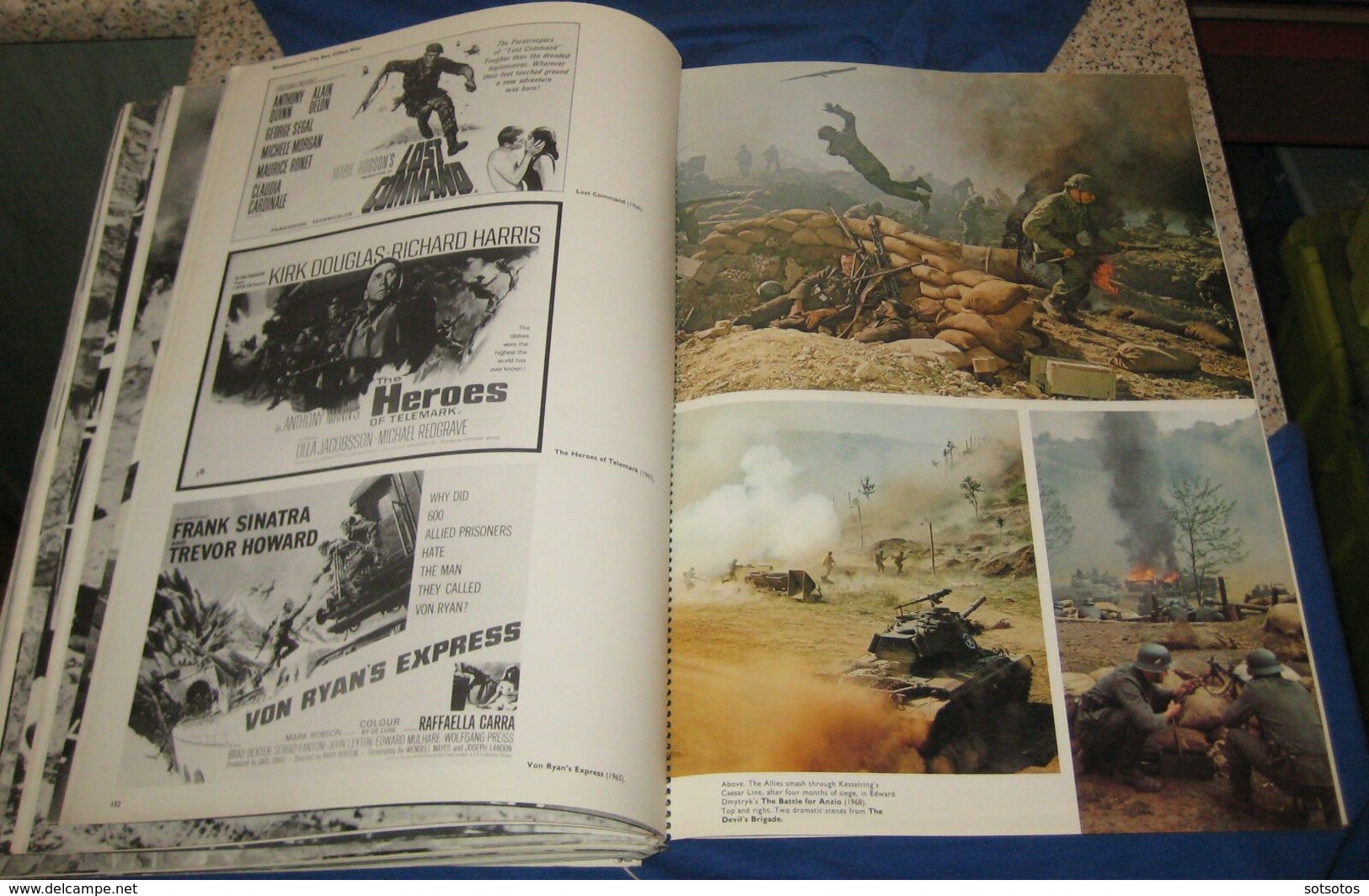 War Movies by Tom Perlmutter Ed. Hamlyn, 1974 - First Edition - Ring bound soft cover book with stiff pictorial card, fi