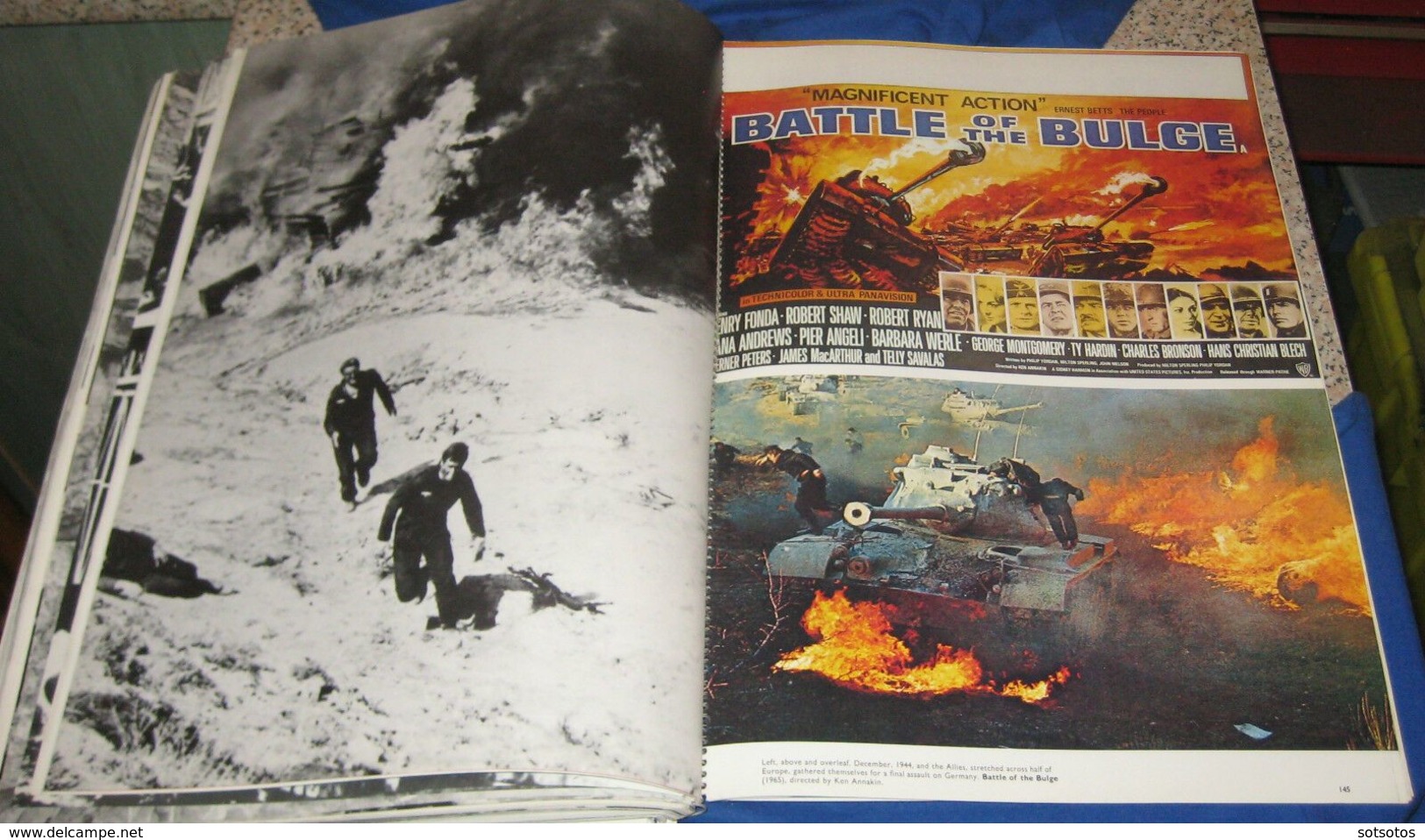 War Movies by Tom Perlmutter Ed. Hamlyn, 1974 - First Edition - Ring bound soft cover book with stiff pictorial card, fi