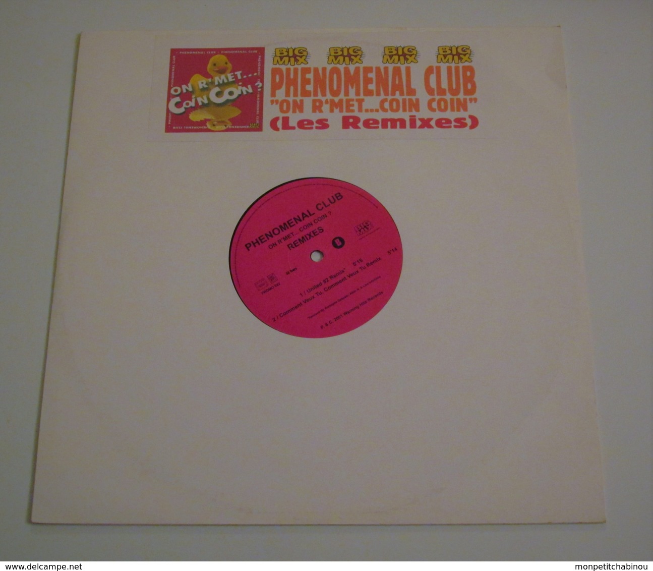 Maxi 45T PHENOMENAL CLUB : On R'met Coin Coin (Les Remixes) - 45 Rpm - Maxi-Single