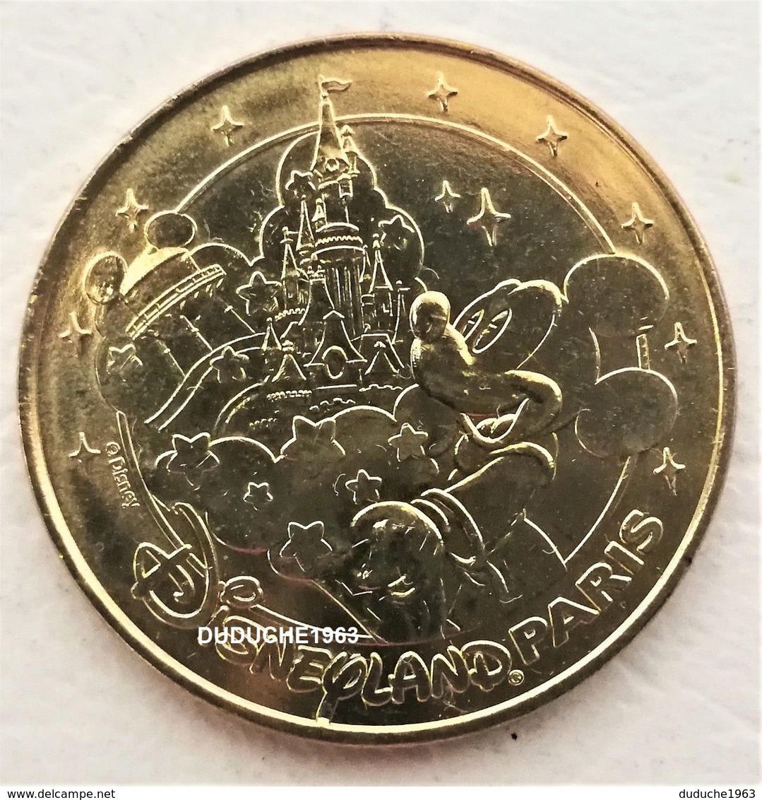 Monnaie De Paris 77.Disneyland 22 Mickey Sorcier Le Château 2016 Revers 20 Ans - 2016