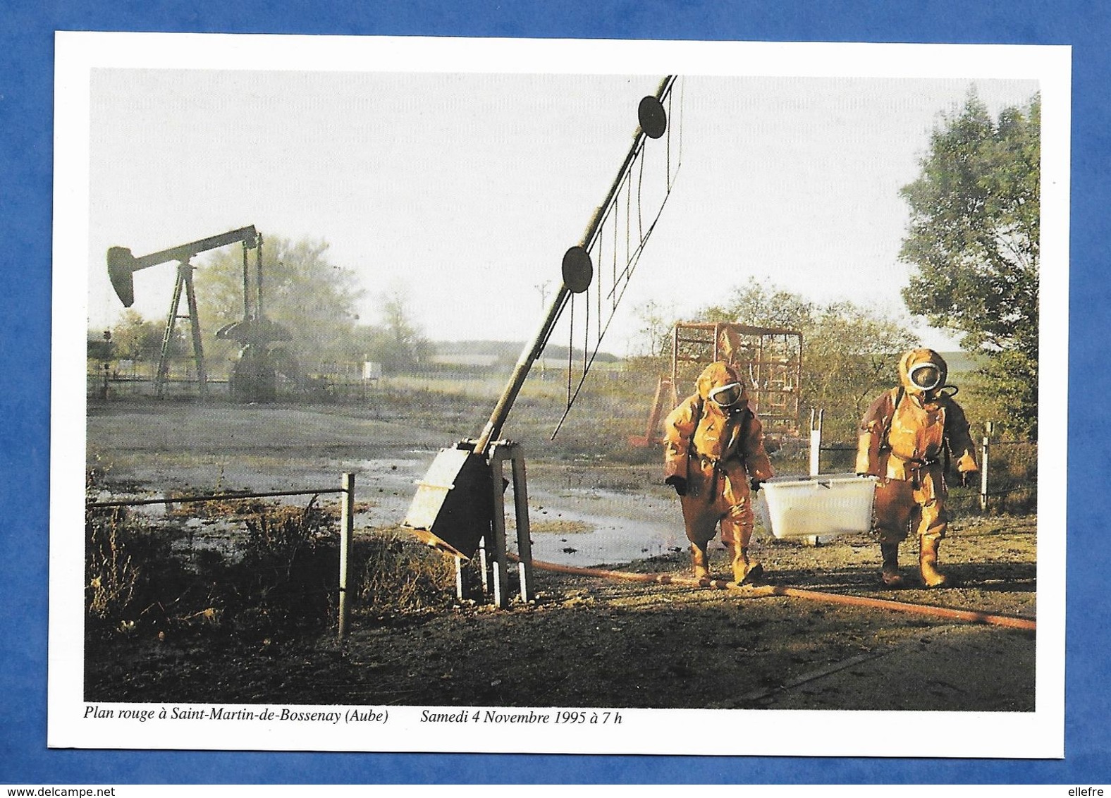 SAINT-MARTIN-de-BOSSENAY (10) Puits Pétrole 4/11/1995 : Sapeurs Pompiers En Exercice (fuite Fictive D'hydrogène ) 440/5 - Other & Unclassified