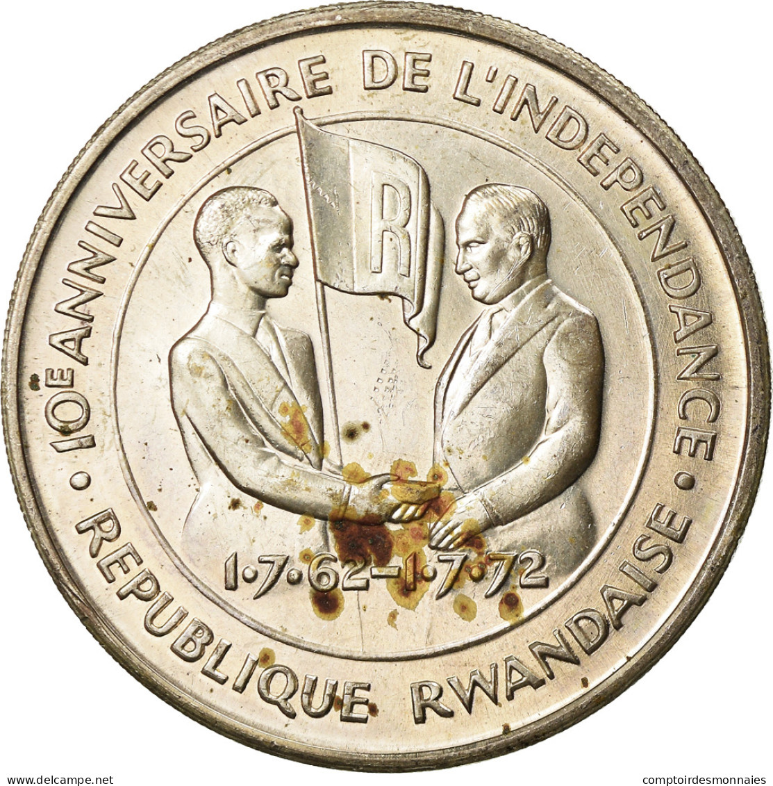 Monnaie, Rwanda, 200 Francs, 1972, SUP+, Argent, KM:11 - Rwanda