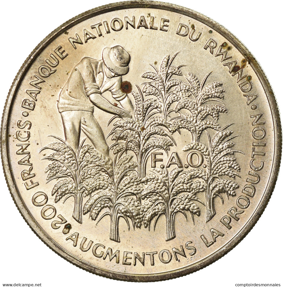 Monnaie, Rwanda, 200 Francs, 1972, SUP+, Argent, KM:11 - Rwanda