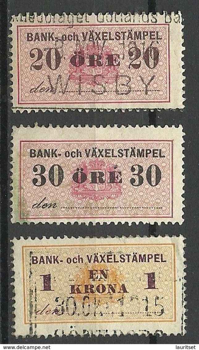 SWEDEN Schweden Bank Tax Revenues Taxe Steuermarken O - Revenue Stamps