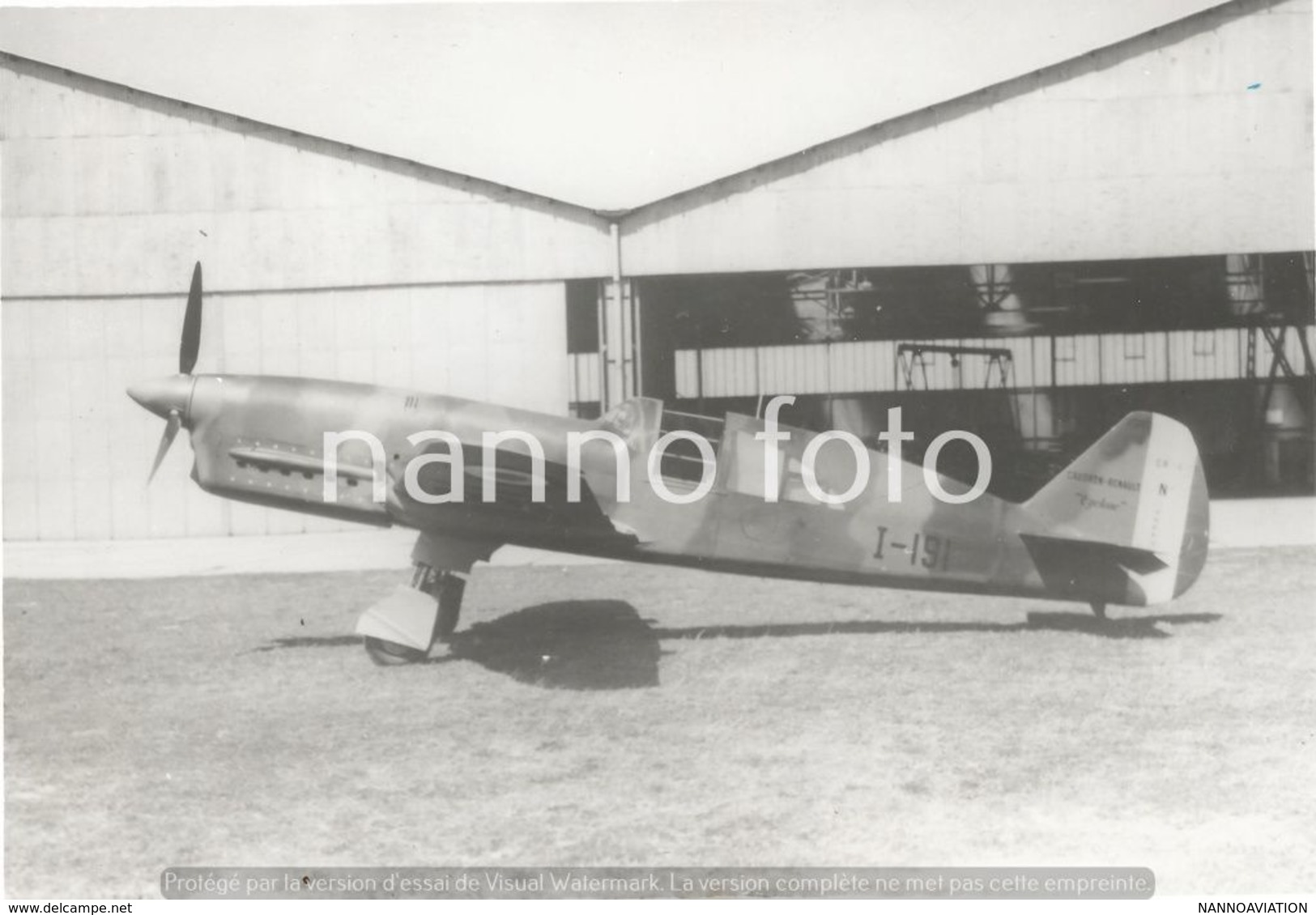 PHOTO AVION       CAUDRON RENAULT CYCLONE I-191     RETIRAGE REPRINT - Aviation