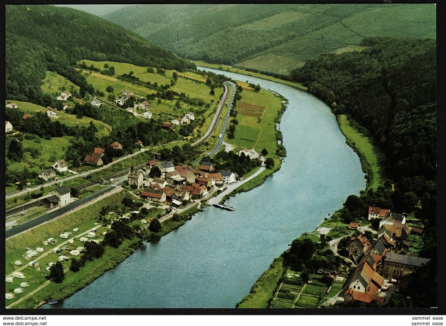 Neckarhausen Bei N.-Steinach  - Camping Brecht  -  Luftbild  -  Ansichtskarte 1977  (13093) - Ladenburg