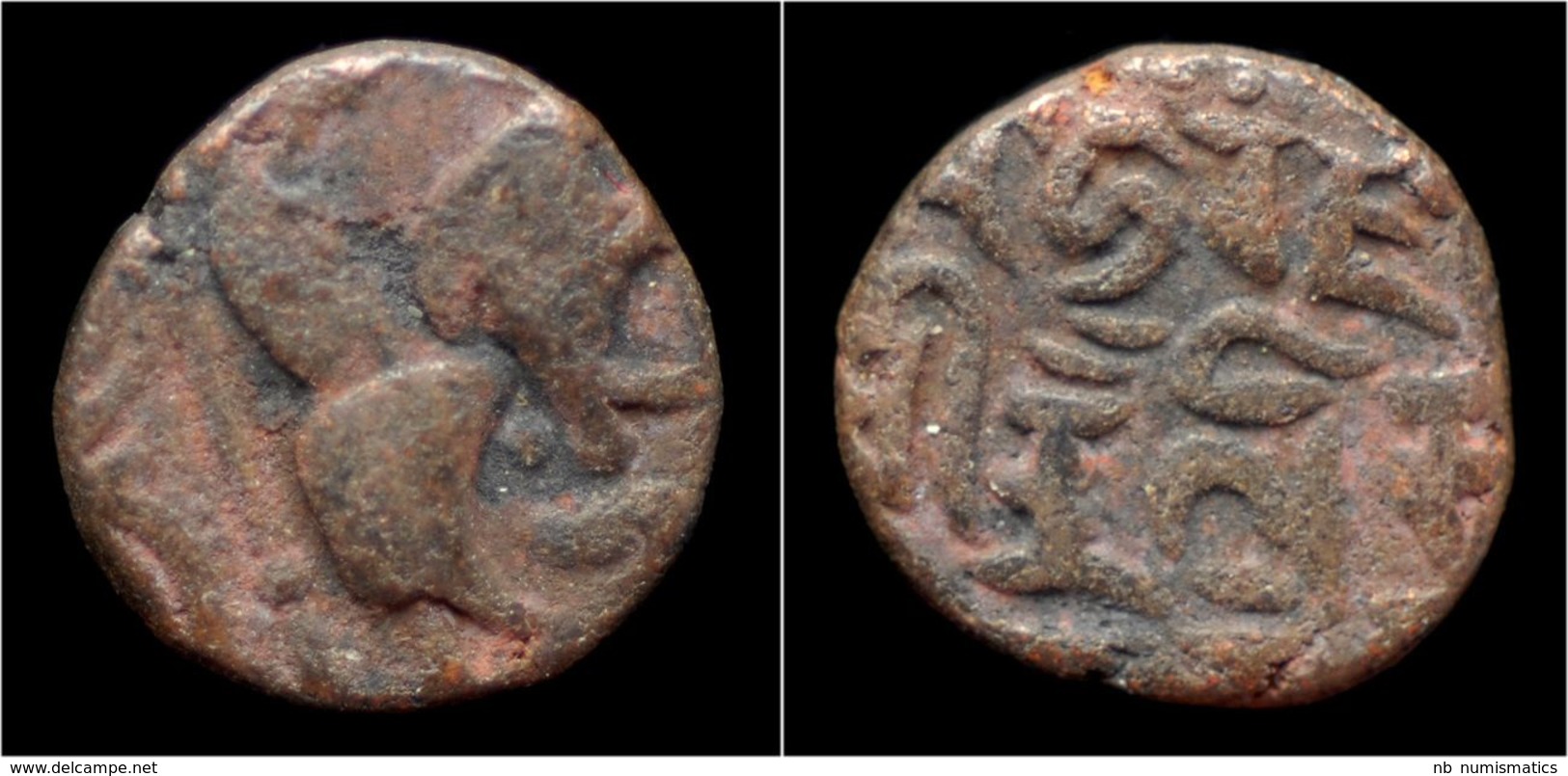 Kangra Kingdom Triloka Chandra II AE Drachm - Cina