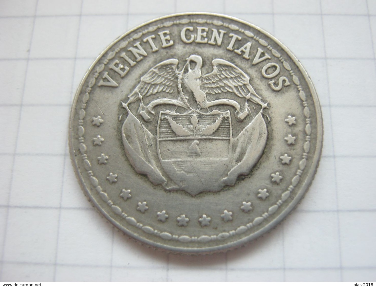 Colombia , 20 Centavos 1956 - Colombia